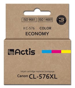 Actis KC-576 Tusz (zamiennik Canon CL-576XL; Supreme; 15 ml; kolor: niebieski, żółty, czerwony.