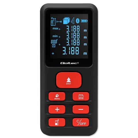 Qoltec Cyfrowy dalmierz laserowy | podświetlany LCD | 120m