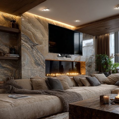 Maclean Uchwyt do TV elektryczny nad kominek MC-891