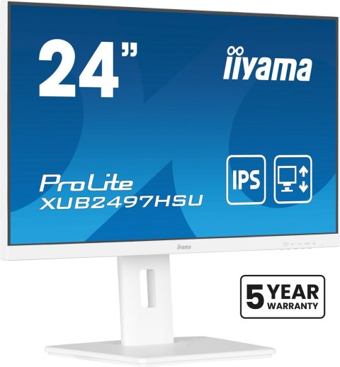 Iiyama TFT XUB2497HSU IPS 24'' HDMI/DP/2xUSB/hoev/weiß - Płaski ekran - 60.5 cm