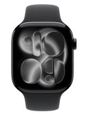 Apple Watch Series 11 GPS + Cellular koperta 46 mm z aluminium w kolorze onyksu, pasek sportowy w kolorze czarnym - rozmiar M/L