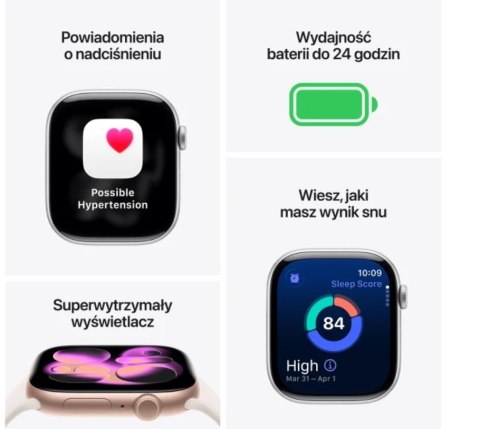 Apple Watch Series 11 GPS + Cellular koperta 46 mm z aluminium w kolorze onyksu, pasek sportowy w kolorze czarnym - rozmiar M/L