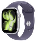 Apple Watch Series 11 GPS+Cellular koperta 46 mm z aluminium w kolorze srebrnym, pasek sportowy w kolorze mlecznego fioletu - rozmiar 