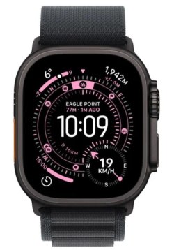 Apple Watch Ultra 3 GPS + Cellular, koperta 49 mm z tytanu w kolorze czarnym, opaska Alpine w kolorze czarnym - rozmiar M