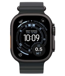 Apple Watch Ultra 3 GPS + Cellular, koperta 49 mm z tytanu w kolorze czarnym, pasek Ocean w kolorze czarnym