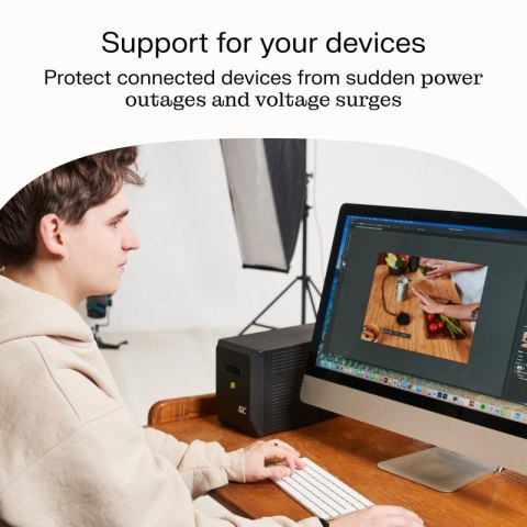 Green Cell Zasilacz awaryjny UPS 1200W/2000VA modyfikowana sinusoida