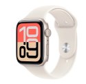 Apple Watch SE 3 GPS+Cellular koperta 44 mm z aluminium w kolorze księżycowej poświaty, pasek sportowy w kolorze księżycowej poświaty 