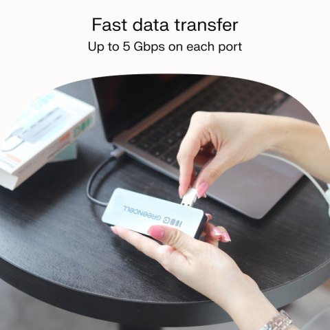 Green Cell HUB USB-C Basic USB-C do 4x USB-A 3.0