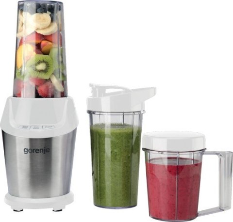 Blender Gorenje BN1000E, blat stołu, moc 1000 W, materiał słoika Tritan, pojemność słoika 0,75 L, kruszenie lodu, biały