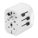 Uniwersalny adapter zasilania Gembird TPA-EU2A1C15-01-W z ładowarką 1 x USB-C, 2 x USB-A, 15W, GaN, biały