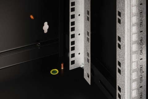 Digitus Szafa sieciowa wisząca Unique 19" 7U rack 600x450, drzwi szyba, czarny, niedzielona, złożona, 100kg