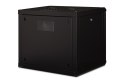 Digitus Szafa sieciowa wisząca Unique 19" 9U rack 600x450, drzwi szyba, czarny, niedzielona, złożona, 100kg
