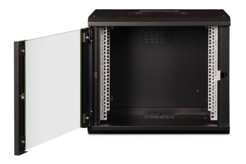 Digitus Szafa sieciowa wisząca Unique 19" 9U rack 600x450, drzwi szyba, czarny, niedzielona, złożona, 100kg