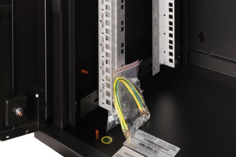 Digitus Szafa sieciowa wisząca Unique 19" 9U rack 600x450, drzwi szyba, czarny, niedzielona, złożona, 100kg