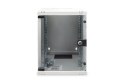Szafa sieciowa wisząca 10" 9U rack 312x300, drzwi szyba, szary, niedzielona, złożona, 30kg
