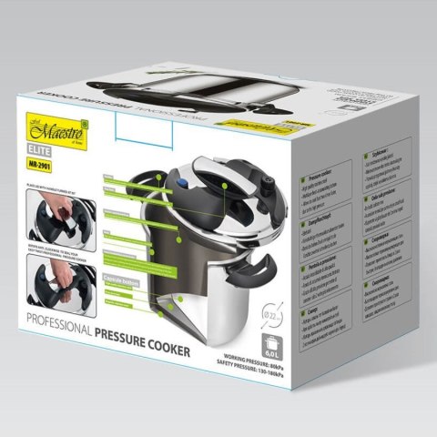 Feel-Maestro Szybkowar / garnek ciśnieniowy 6,0l, 22cm, 80kPa MR-2901