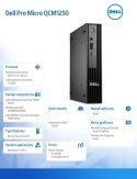 Dell Komputer Dell Pro Micro QCM1250 W11Pro U5 235T/16GB/512GB CL25/INT/WLAN+BT/Kb/90W/TPM/3YPS