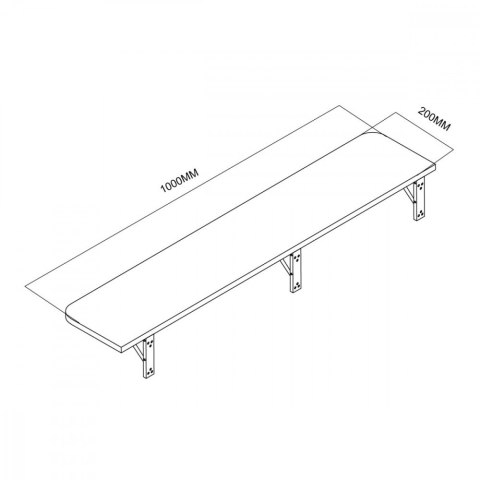 Maclean Składana półka MC-129 B 100x20 cm