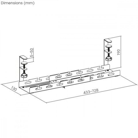 Maclean Organizer podbiurkowy na kable MC-103W
