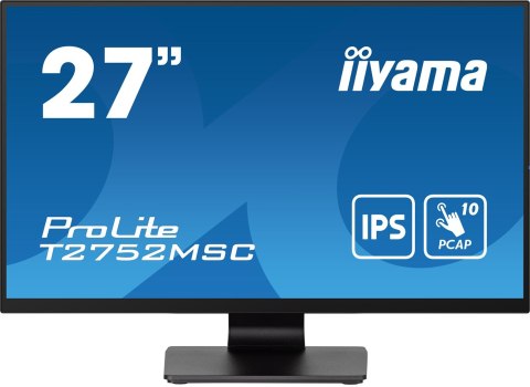Monitor iiyama ProLite T2752MSC-B1 komputerowy 68,6 cm (27") 1920 x 1080 px Full HD LED Ekran dotykowy Czarny