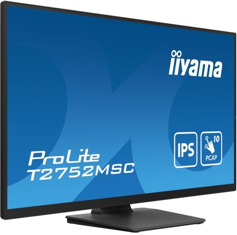 Monitor iiyama ProLite T2752MSC-B1 komputerowy 68,6 cm (27") 1920 x 1080 px Full HD LED Ekran dotykowy Czarny