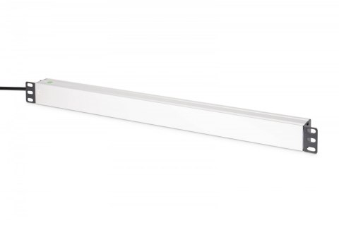 Digitus Listwa zasilająca PDU Rack (620mm) z zabezpieczeniem przeciwprzepięciowym + filtr EMI/RFI, 9 gniazd Schuko CEE 7/3 (45°), kabel 