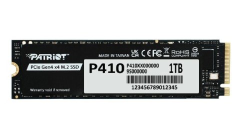 Patriot Dysk SSD 1TB P410 PCIe M.2 Gen4 x4 NVMe 1.4 2280 5000/4500MB/s