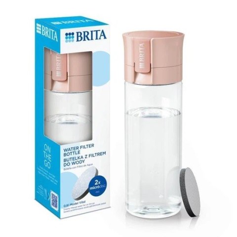 Butelka filtrująca Brita Vital + 5 filtrów MicroDisc (pastelowa brzoskwinia)