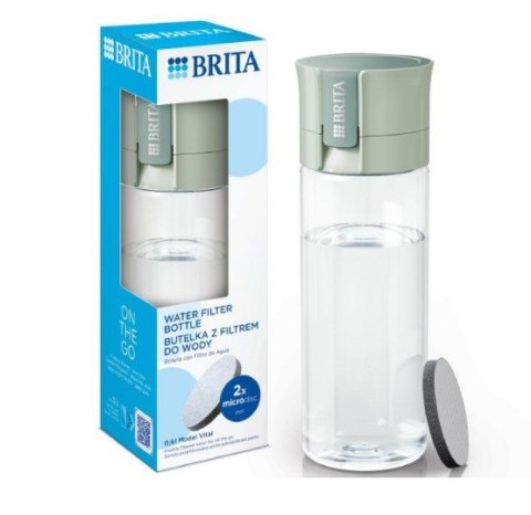 Butelka filtrująca Brita Vital + 5 filtrów MicroDisc (pastelowa zieleń)