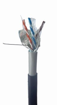 GEMBIRD FTP KABEL DRUT KAT 6 305M ZEWNĘTRZNY ŻELOWANY CZARNY