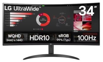 Monitor LG 34WR50QK-B - 34'' | WQHD | VA | 100Hz | HDR