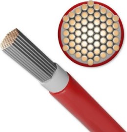 Qoltec Kabel solarny fotowoltaiczny | 6mm² | 100m | czerwony