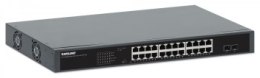 Intellinet 561907 Switch Gigabit 24x RJ45 PoE+ 370W, 2x SFP 1GbE