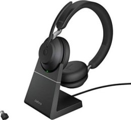Słuchawki - Słuchawki bezprzewodowe Jabra Evolve 2 65 UC Mono Stand Black - 26599-889-989