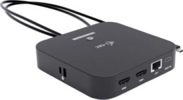 Replikator - i-tec USB-C Dual HDMI 2xHDMI 4K 60Hz 2x USB-C (10Gbps+5Gbps) 4x USB-A (2x5Gbps) Power Delivery 100W LAN Audio + uni