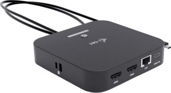 Replikator - i-tec USB-C Dual HDMI 2xHDMI 4K 60Hz 2x USB-C (10Gbps+5Gbps) 4x USB-A (2x5Gbps) Power Delivery 100W LAN Audio + uni