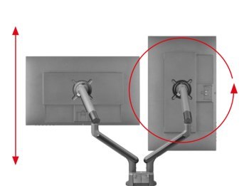 One For All DM7210 Uniwersalny uchwyt do monitora ARM, DESIGN, SMART, DUAL, czarny, 2x 13''-35'' 9kg