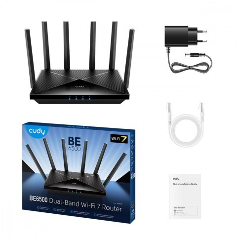 Cudy Router BE6500 Gigabit Dual Band Wi-Fi 7