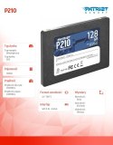 Patriot Dysk SSD 128GB P210 450/430 MB/s SATA III 2.5