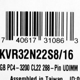 KINGSTON DDR4 16GB 3200MT/s CL22 DIMM