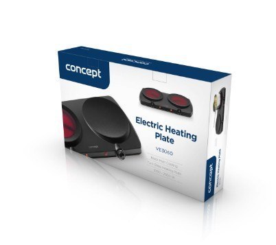 Concept Kuchenka elektryczna dwupalnikowa czarna VE3060