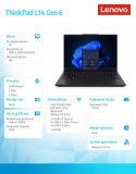 Lenovo Laptop ThinkPad L14 AMD G6 21S8002UPB W11Pro 7 PRO 250/16GB/512GB/INT/14.0 WUXGA/1YR Premier Support + 3YRS OS + Co2 Offset