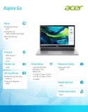 Acer Laptop Aspire Go 15 AG15-42P-R40Z Ryzen 7 5825U 15.6 FHD 16GB 512GB NoOS Srebrny