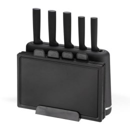 Feel-Maestro Zestaw noży + desek na podstawce MR-1412-BLACK