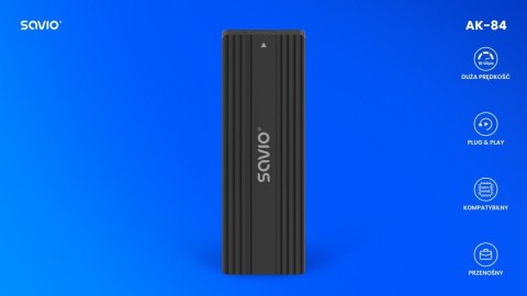 Savio Obudowa na dysk zewnętrzny M.2 SSD NVMe & NGFF Combo AK-84