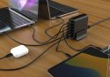 GEMBIRD 6-PORTOWA SZYBKA ŁADOWARKA SIECIOWA GAN (PD) 6XUSB (2X USB-A + 4X USB-C), 75W, CZARNA