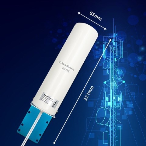 QOLTEC ANTENA 4G LTE DUAL | 5DBI | DOOKÓLNA | ZEWNĘTRZNA