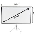 Extralink Ekran projekcyjny Projection Screen 100" 16:9, 220x125cm, PVC, pół-automatyczne zwijanie