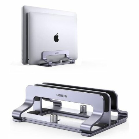 Ugreen Stojak pionowy na 2 urządzenia Ugreen LP258 aluminiowy na laptop tablet - srebrny