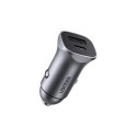 Ugreen ładowarka samochodowa USB Typ C / USB 24W Power Delivery Quick Charge szary (30780)